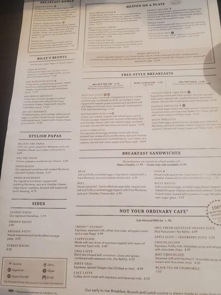 Billy's Downtown Diner - Bethlehem, PA menu_pic