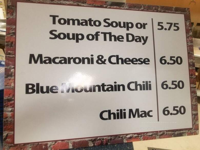 Blue Mountain Resort - Palmerton, PA menu_pic