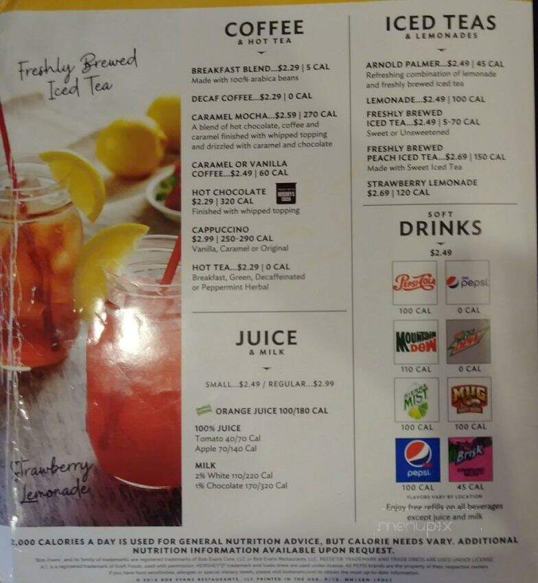 Bob Evans Restaurant - Wilkes Barre, PA menu_pic