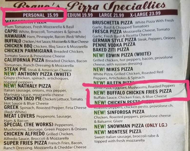 Bravo's Pizza & Family Restaurant - Perkasie, PA