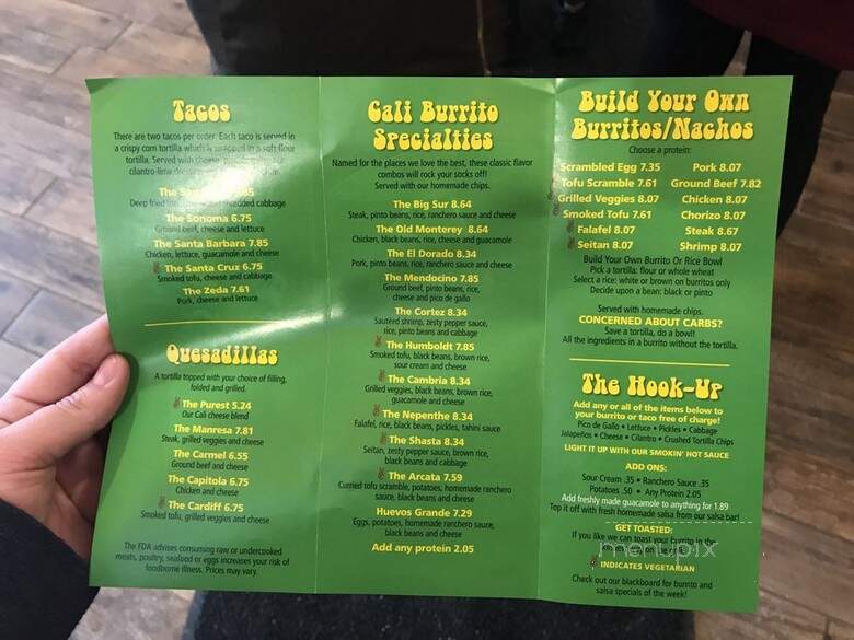 Caliburito - Allentown, PA menu_pic
