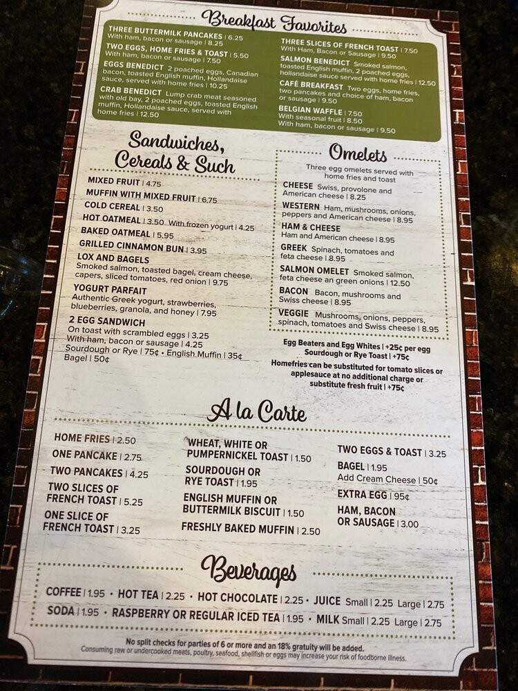 Camp Hill Cafe - Camp Hill, PA menu_pic