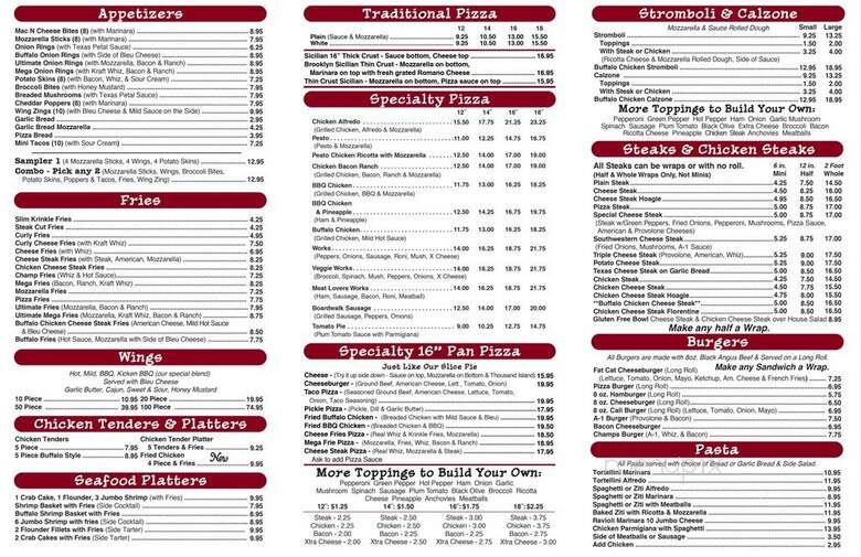 Champ's Pizza - Bensalem, PA menu_pic