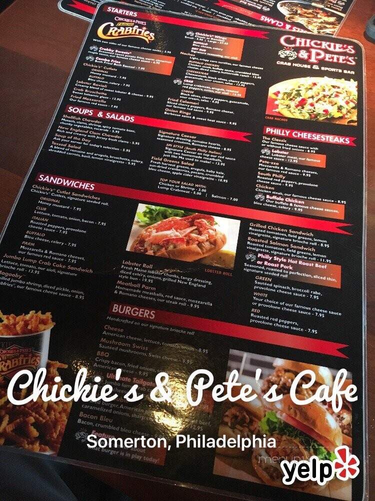 Chickie & Pete Cafe - Philadelphia, PA menu_pic