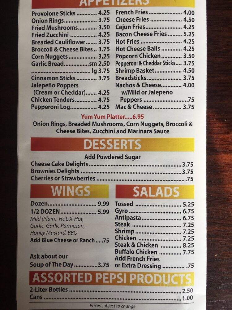 Chubby's Pizza & Hoagies - Pittsburgh, PA menu_pic