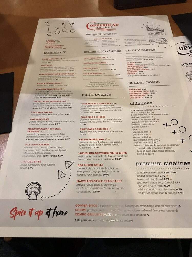 Copperhead Grille - Allentown, PA menu_pic