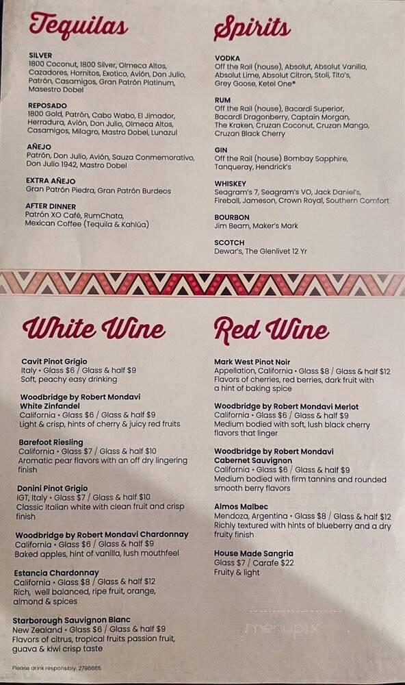 Cosa Toro Mexican Grill - Coopersburg, PA menu_pic