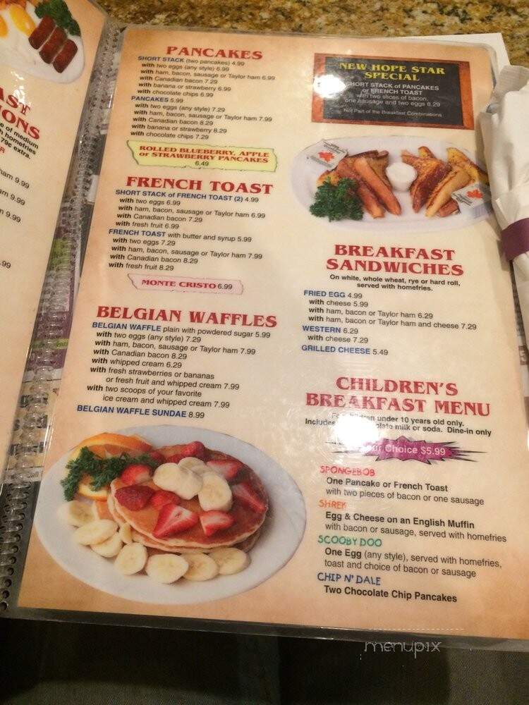 Eagle Diner - New Hope, PA menu_pic