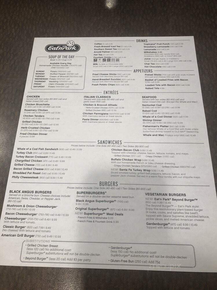 Eat'n Park Restaurant - Pittsburgh, PA menu_pic