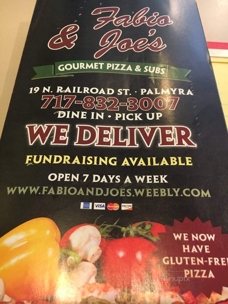 Fabio & Joe's Gourmet Pizza - Palmyra, PA menu_pic