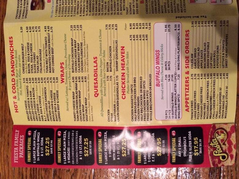 Fiesta Pizza - Philadelphia, PA menu_pic