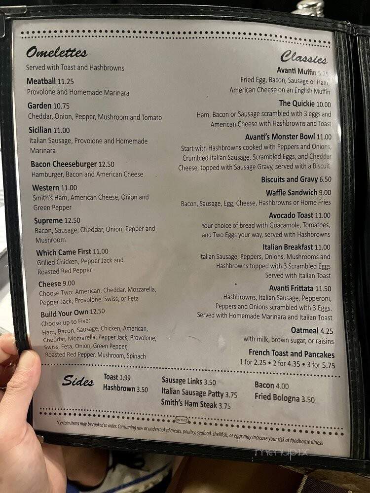 Frontier Avantis Corp - Erie, PA menu_pic