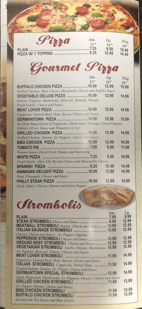 Germantown Pizza - Philadelphia, PA menu_pic