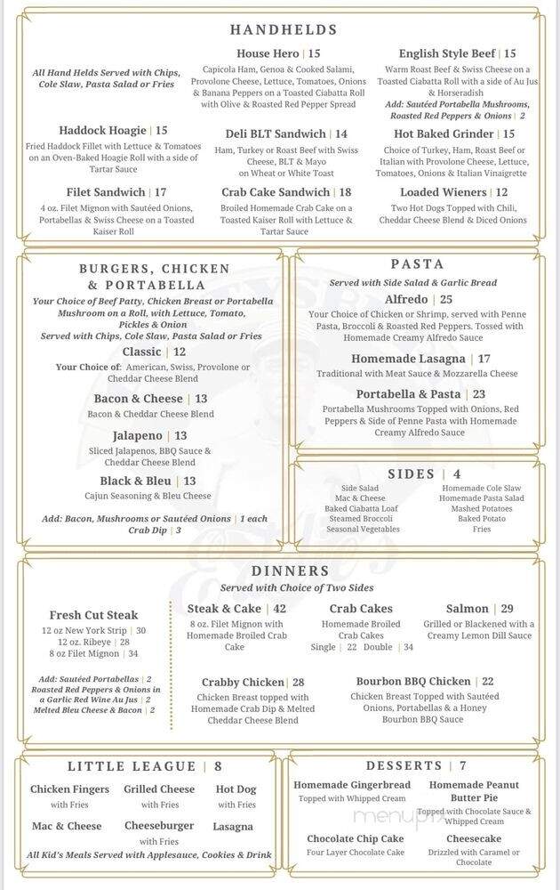 Gingerbread Man - Gettysburg, PA menu_pic