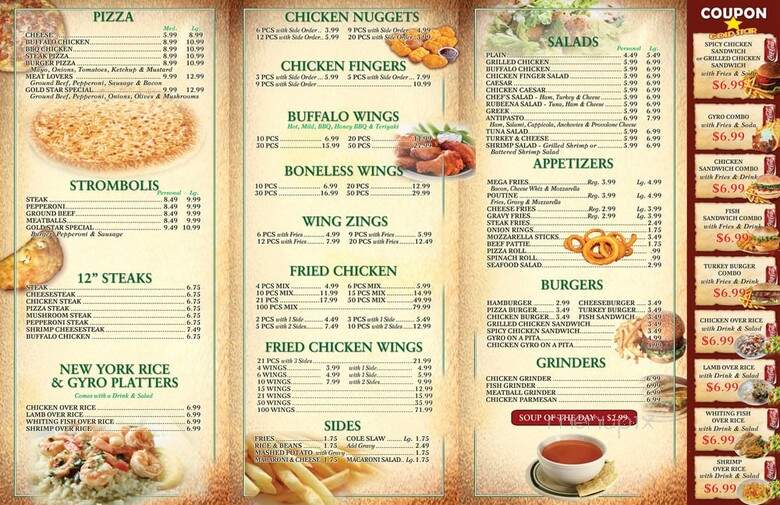 Gold Star Pizza - Philadelphia, PA menu_pic