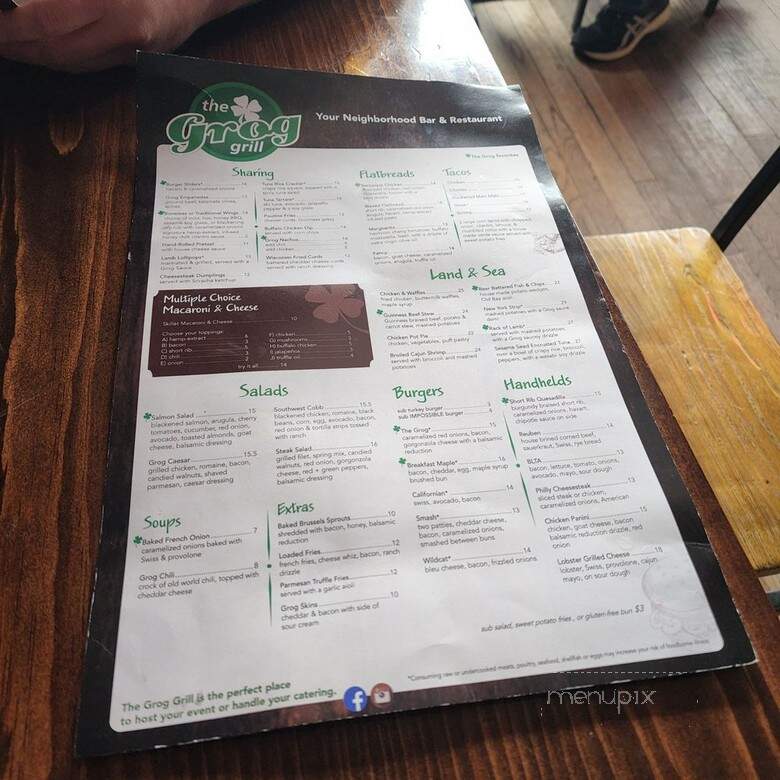 Grog Restaurant & Bar - Bryn Mawr, PA menu_pic