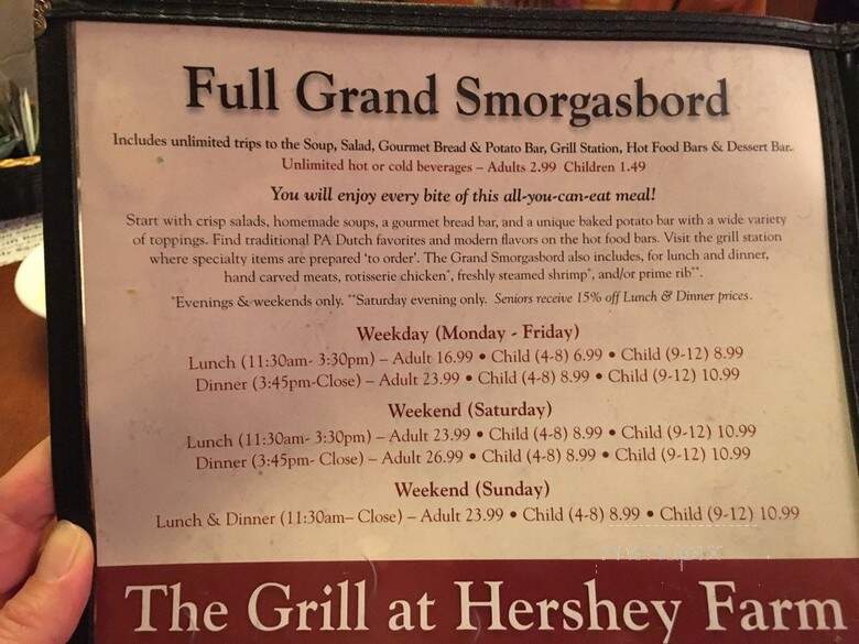 Hershey Farm Restaurant-Motor Inn - Ronks, PA menu_pic