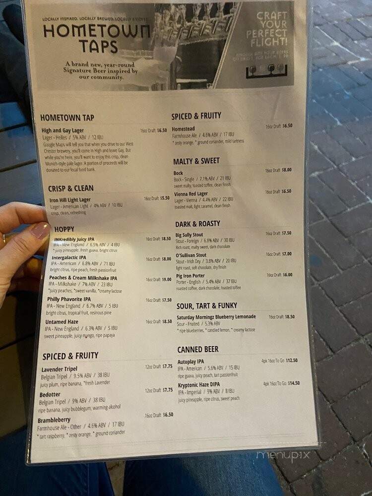 Iron Hill Brewery & Restaurant - West Chester, PA menu_pic