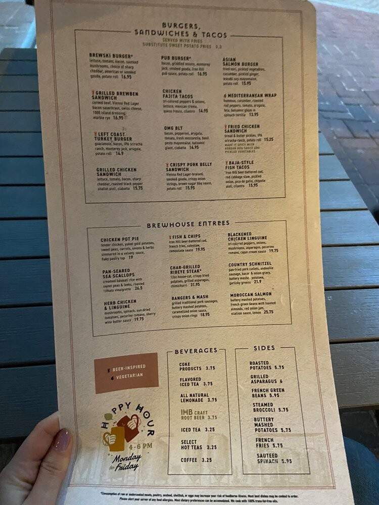 Iron Hill Brewery & Restaurant - West Chester, PA menu_pic
