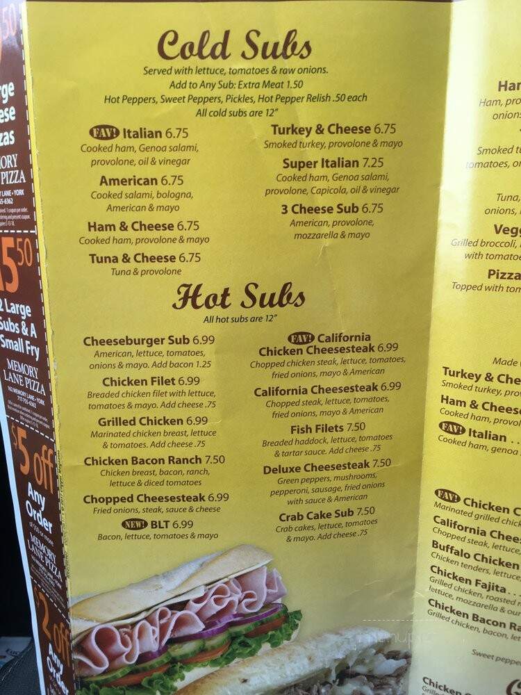 Jim & Nena's Pizzeria - York, PA menu_pic