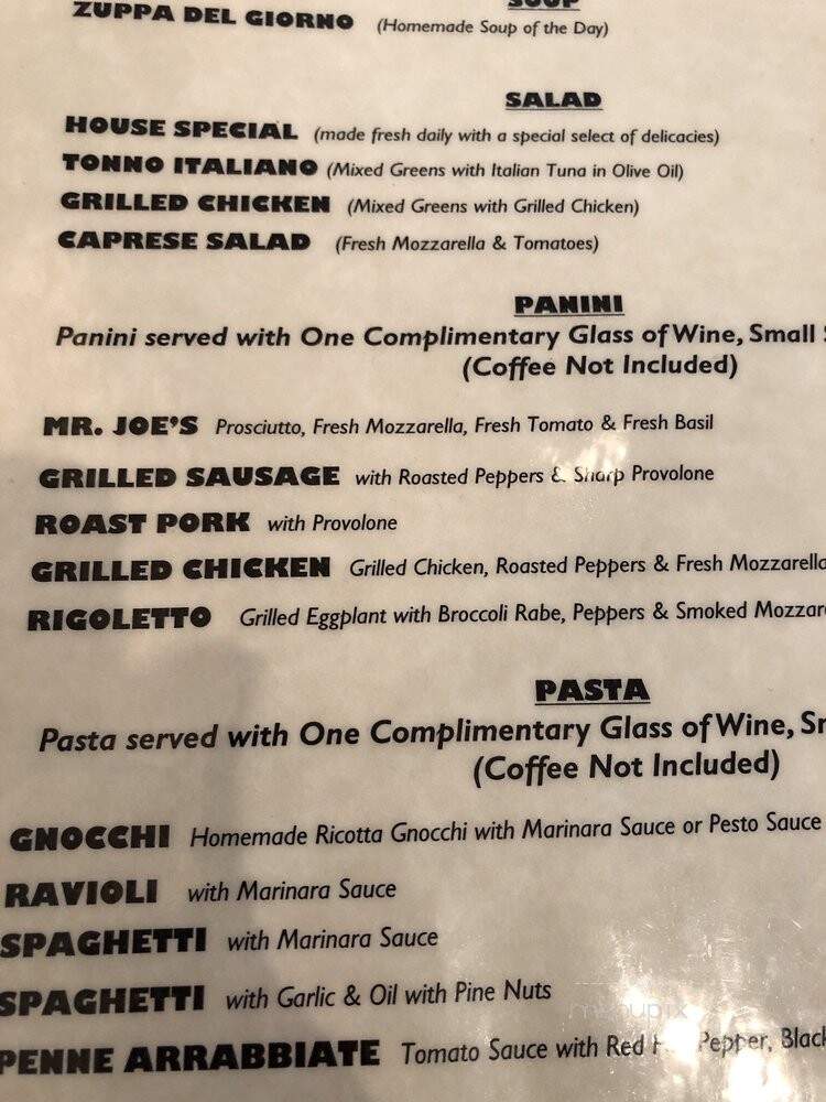 Joe's Cafe - Philadelphia, PA menu_pic