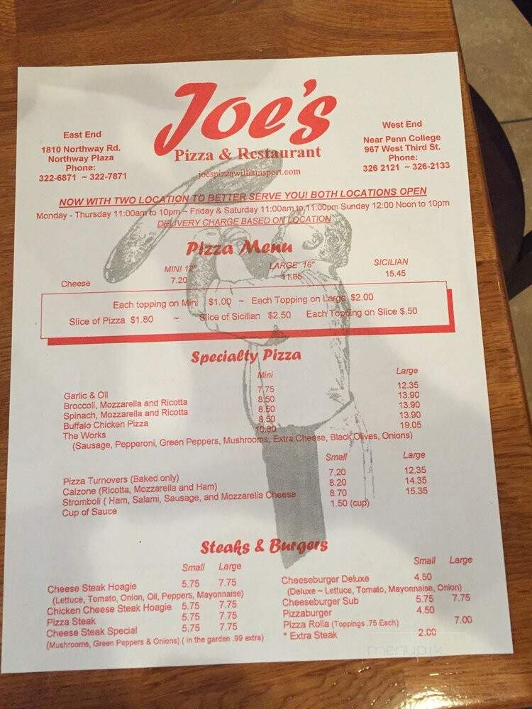 Joe's Pizza - Williamsport, PA
