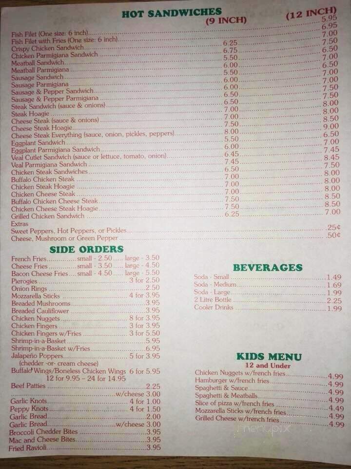 Joe's Pizza - Trexlertown, PA menu_pic