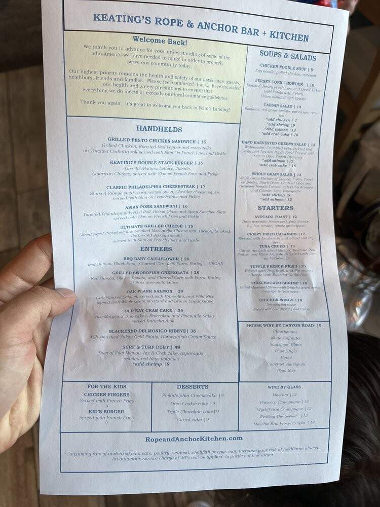 Keating's - Philadelphia, PA menu_pic