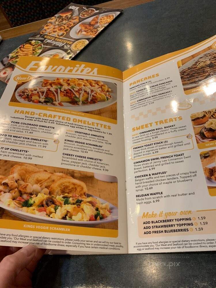 Kings Family Restaurants - Monaca, PA menu_pic
