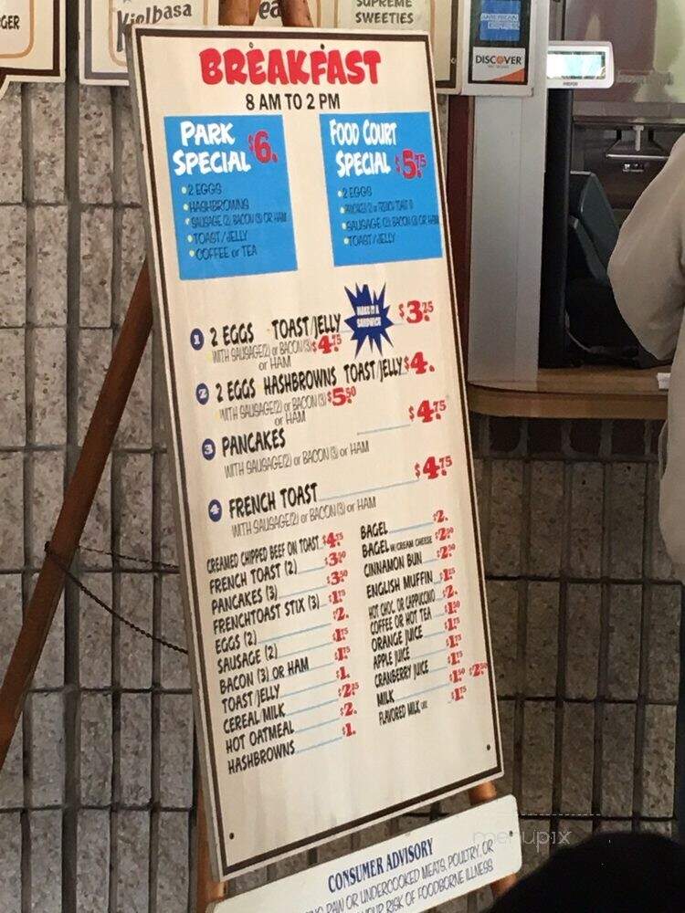 Knoebels Groves - Elysburg, PA menu_pic