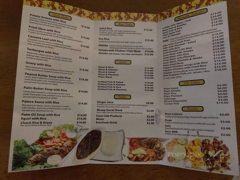 Le Mandinque African Restaurant - Philadelphia, PA menu_pic