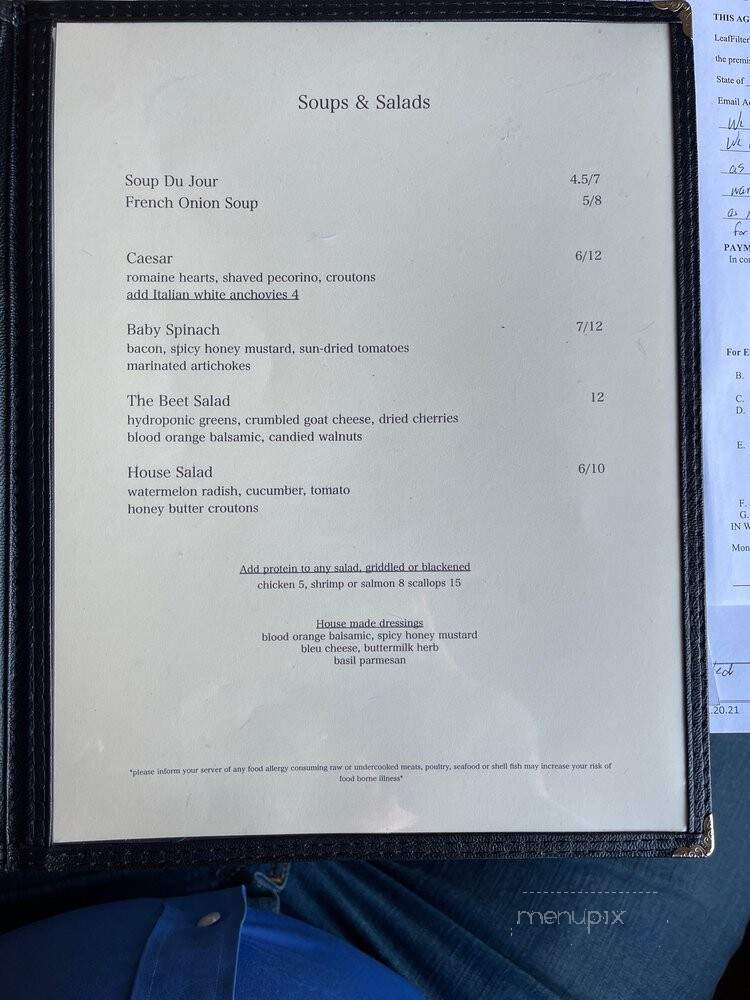 Limeport Hotel - Coopersburg, PA menu_pic