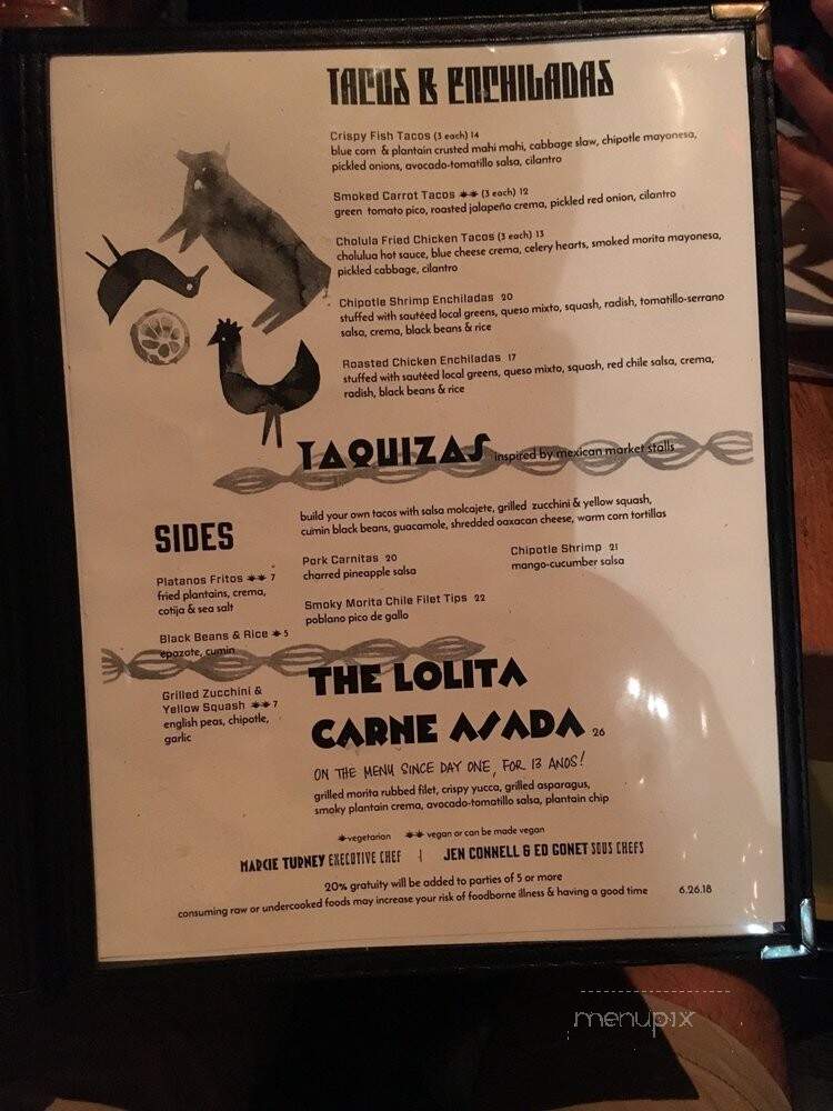 Lolita Restaurant - Philadelphia, PA menu_pic