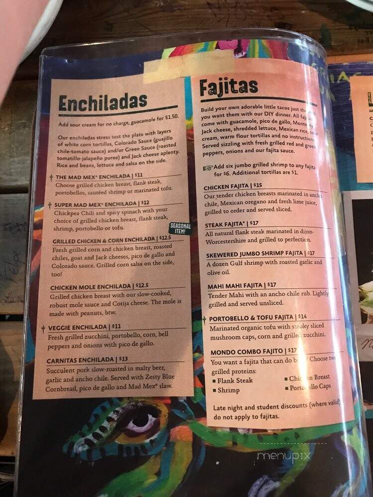 Mad Mex - State College, PA menu_pic