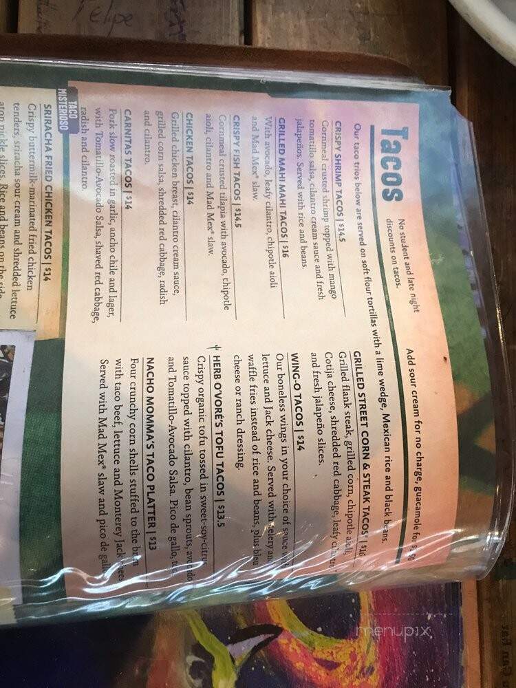 Mad Mex - State College, PA menu_pic