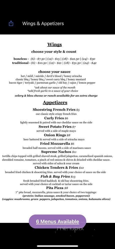 Midtown Tavern - Harrisburg, PA menu_pic