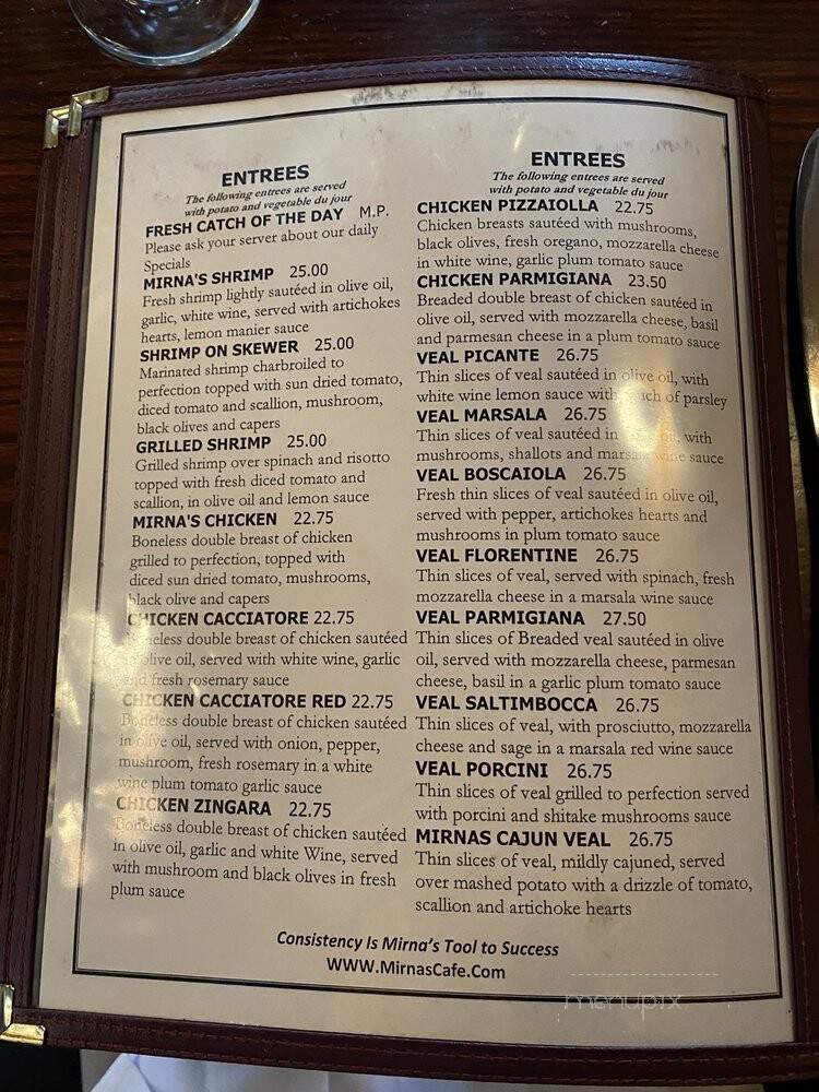 Mirna's Cafe - Blue Bell, PA menu_pic