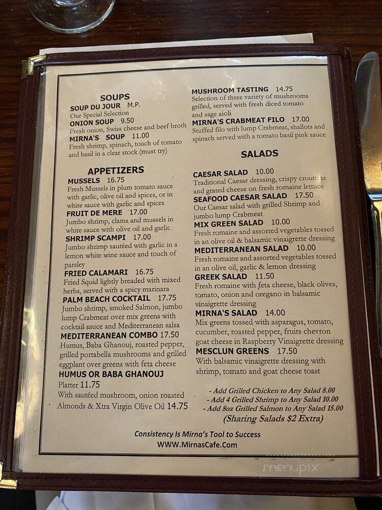 Mirna's Cafe - Blue Bell, PA menu_pic