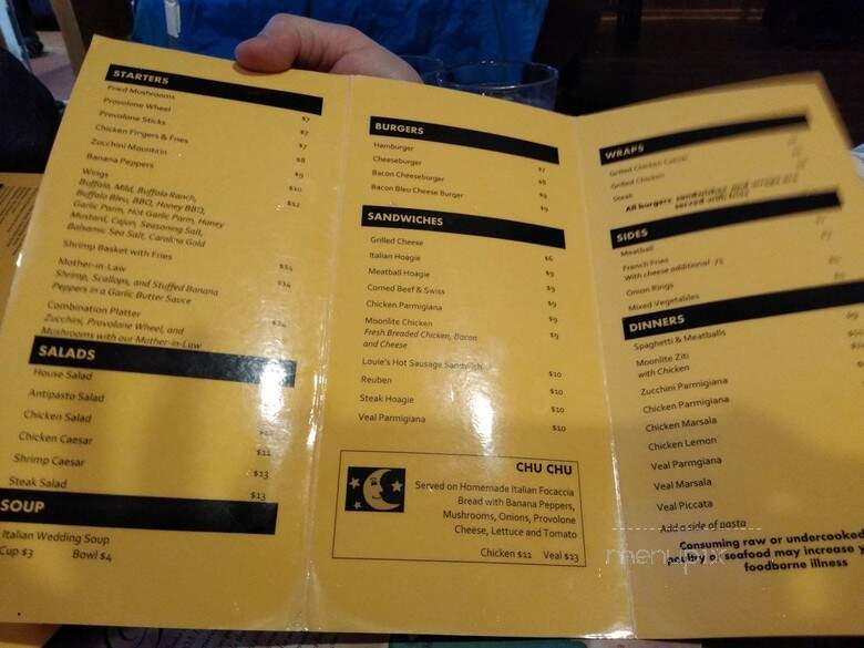 Moonlite Cafe - Pittsburgh, PA menu_pic