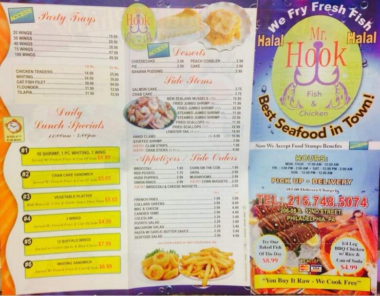 Mr Hook Fish & Chicken - Philadelphia, PA menu_pic
