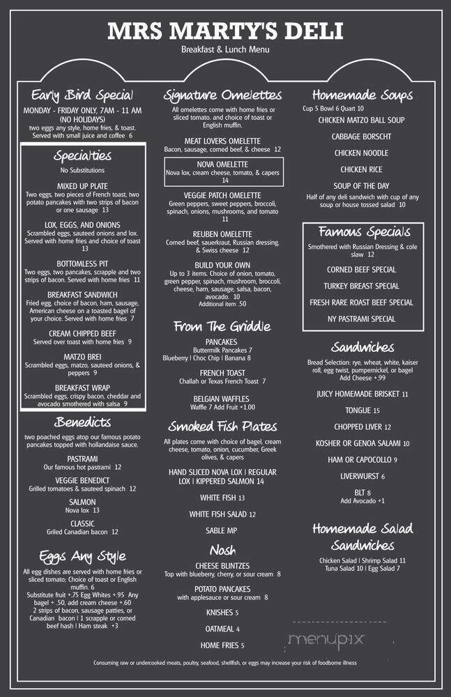 Mrs Marty's Deli - Broomall, PA menu_pic