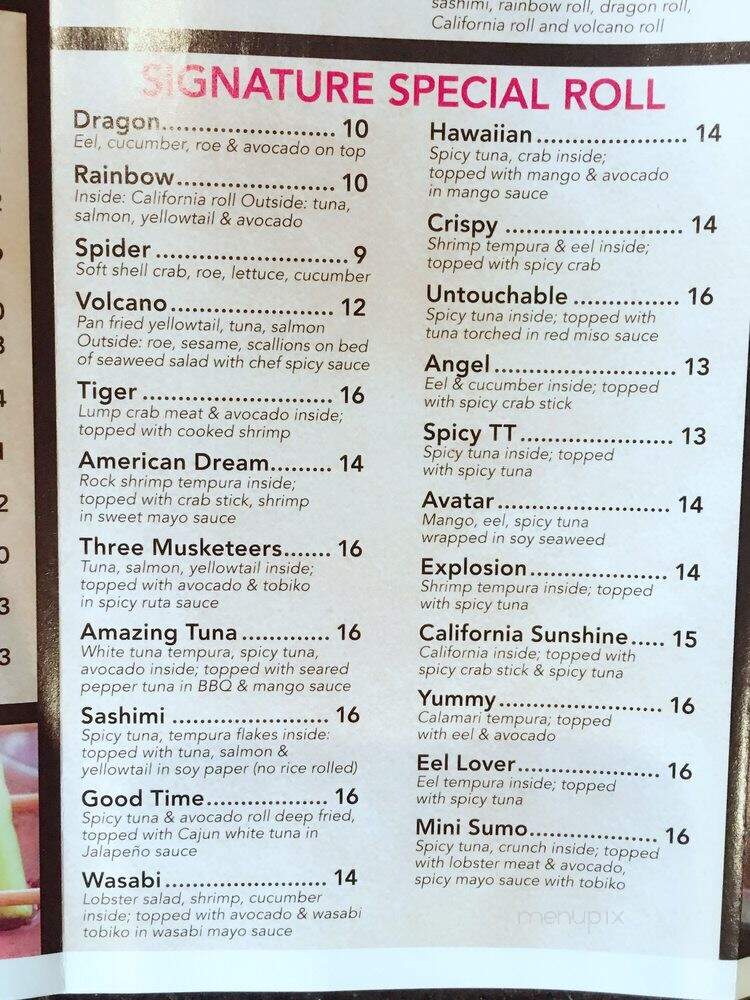 Mt Fuji Japanese Food & Steak - Southampton, PA menu_pic