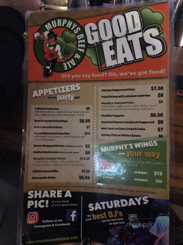 Murphys Beef & Ale - Levittown, PA menu_pic