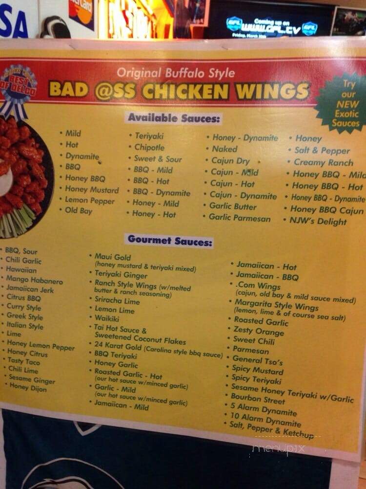 Not Just Wings - Glenolden, PA menu_pic