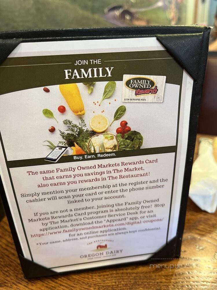 Oregon Dairy Country Restaurant - Lititz, PA menu_pic