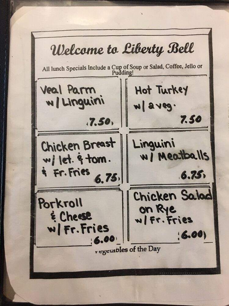 Original Liberty Bell Restaurant - Philadelphia, PA menu_pic