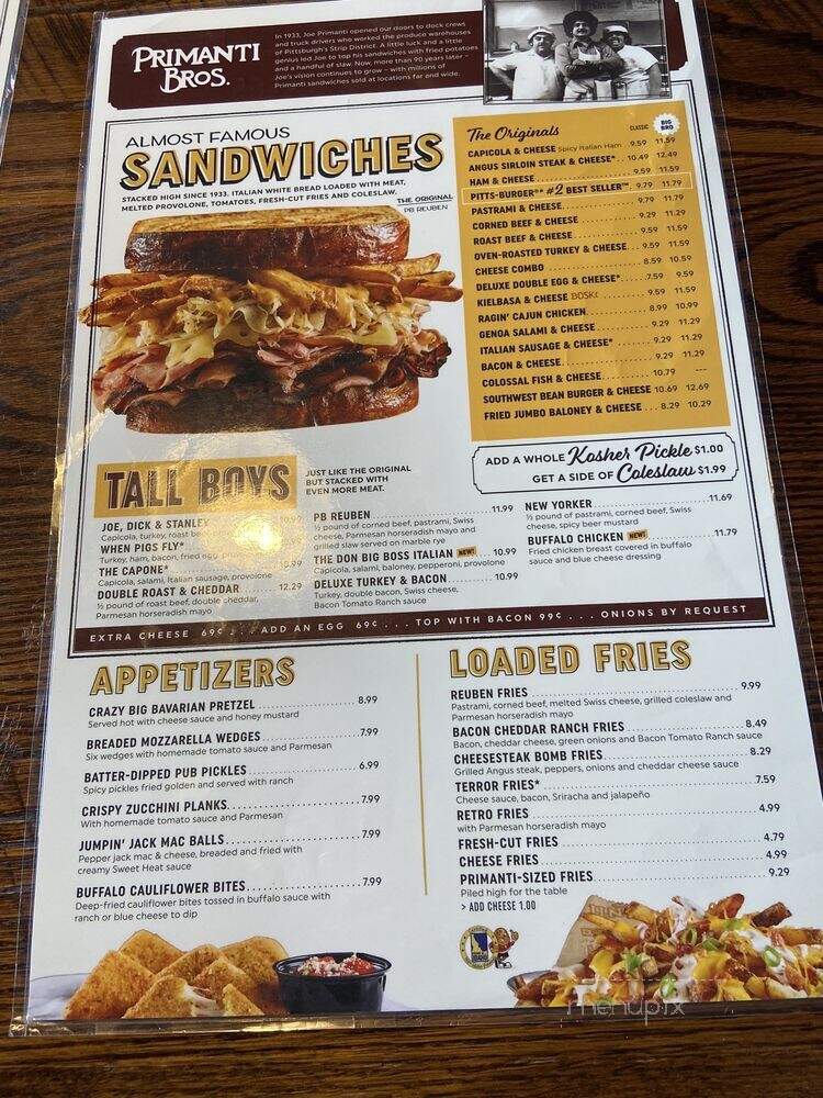 Perimanti Brothers - Cranberry Township, PA menu_pic