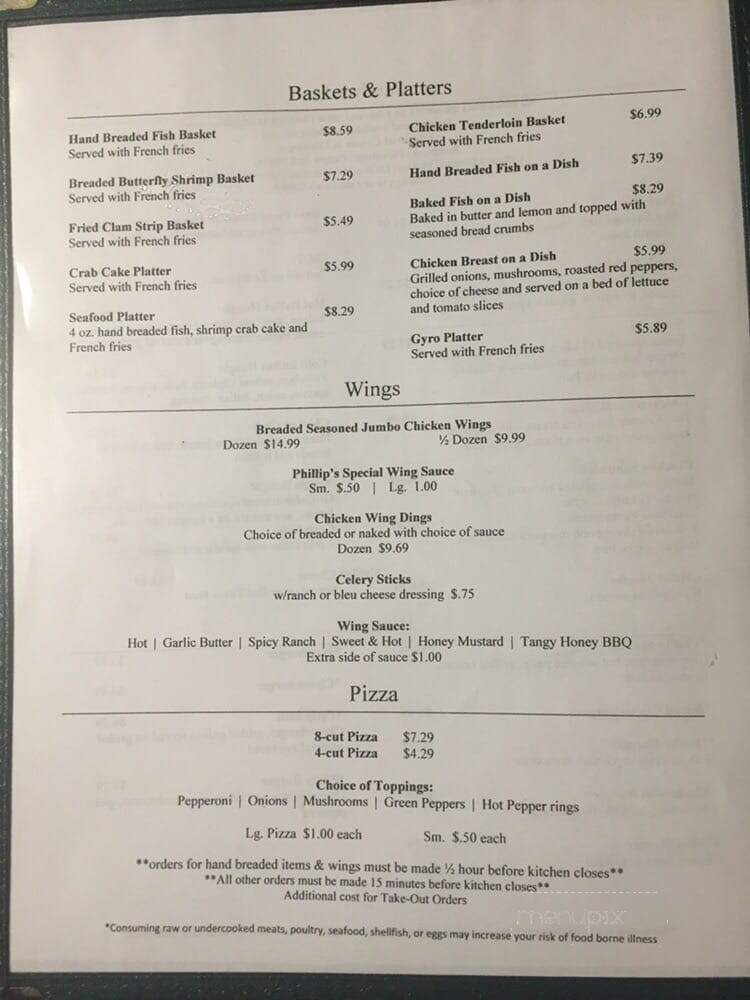 Twin City Sports Bar & Grill - New Kensington, PA menu_pic