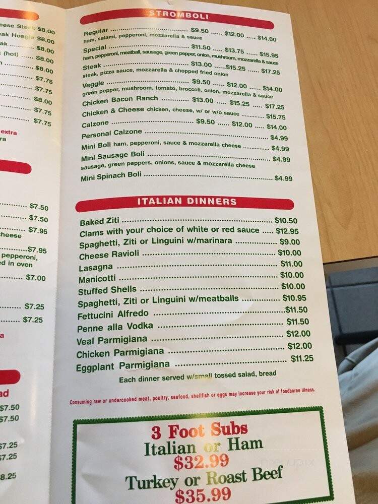 Piero Pizzeria - Reading, PA menu_pic