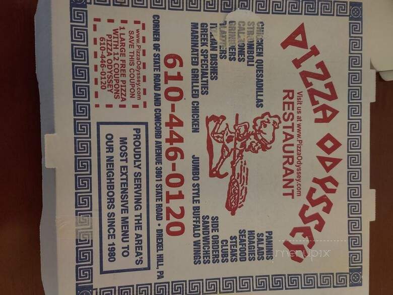 Pizza Odyssey - Drexel Hill, PA menu_pic